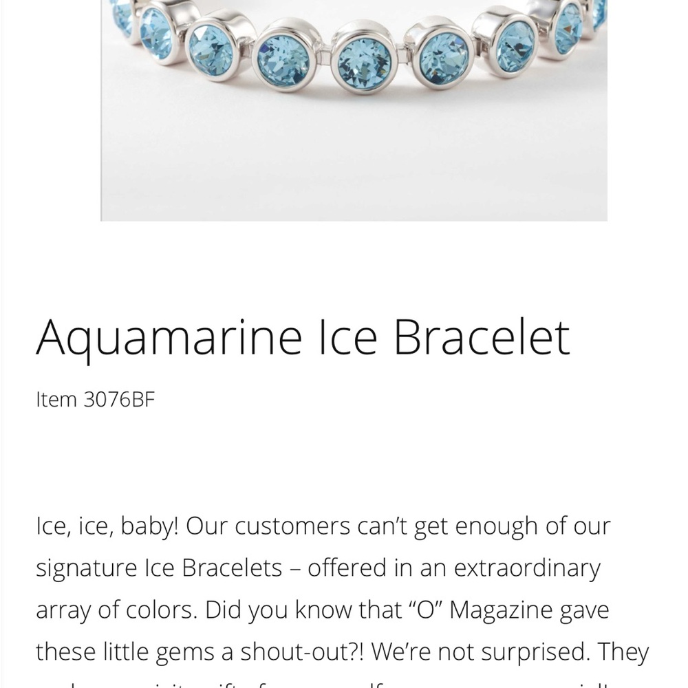 Touchstone Crystal Blue Sparkle Bracelet